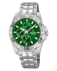 Festina F20445/7 reloj hombre acero inoxidable esfera verde multifunción deportivo