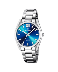 Festina F20622/I reloj mujer acero inoxidable esfera azul pulsera armys plateada