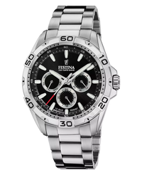 Festina F20623/4 reloj hombre acero inoxidable esfera negra multifunción deportivo