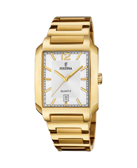 Festina F20678/2 reloj hombre acero inoxidable esfera plateada pulsera dorada