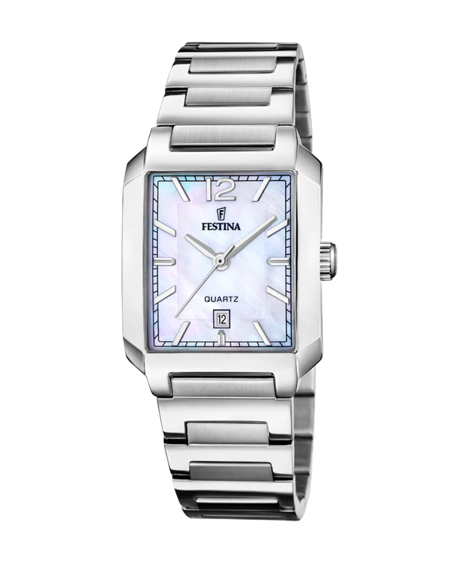 Festina F20679/2 reloj mujer acero inoxidable esfera beige pulsera plateada