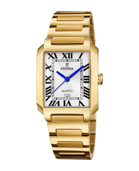 Festina F20680/1 reloj mujer acero inoxidable esfera plateada pulsera dorada