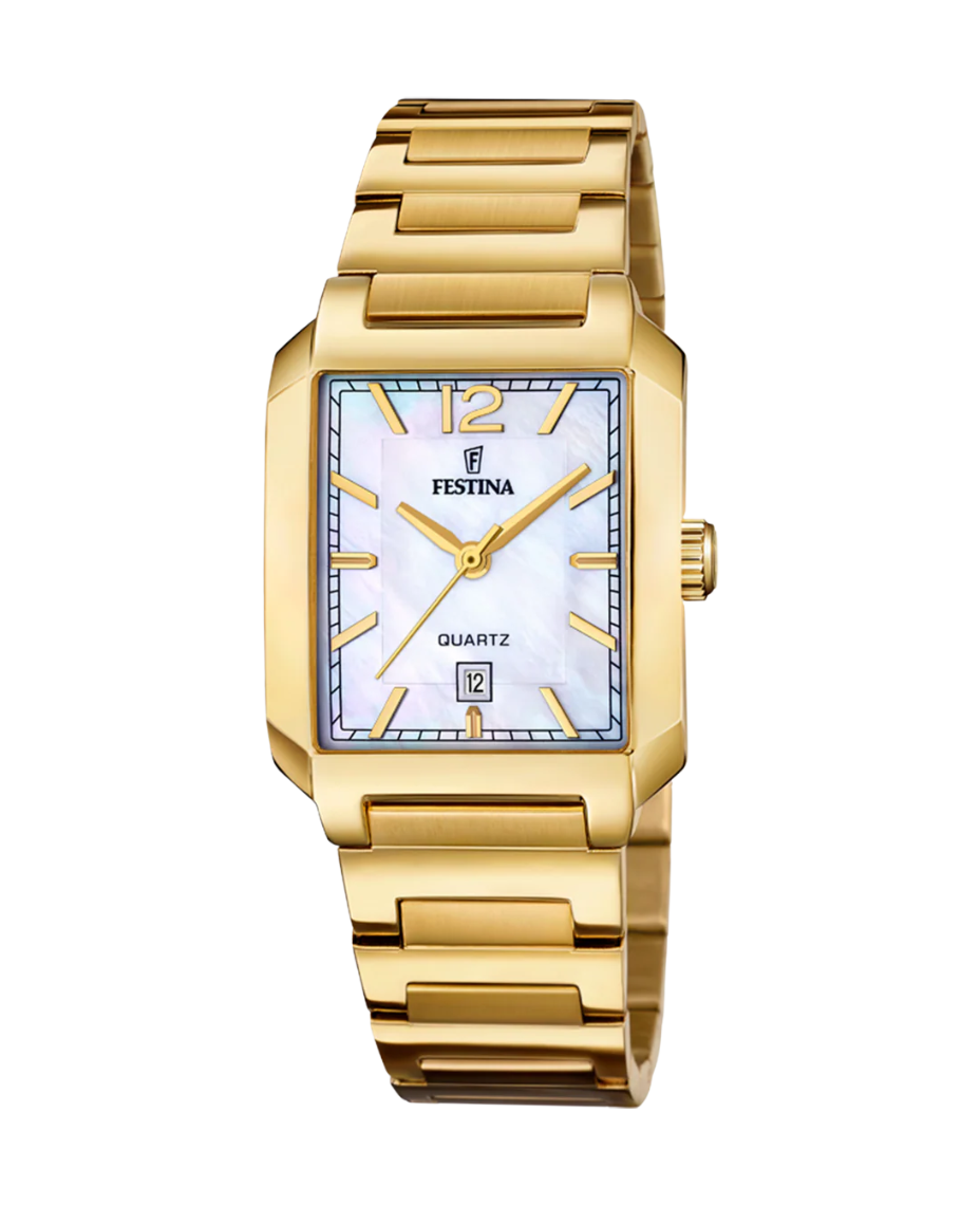 Festina F20680/2 reloj mujer acero inoxidable dorado esfera beige 33mm