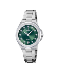 Festina F20700/4 reloj mujer acero inoxidable esfera verde pulsera armys plateada