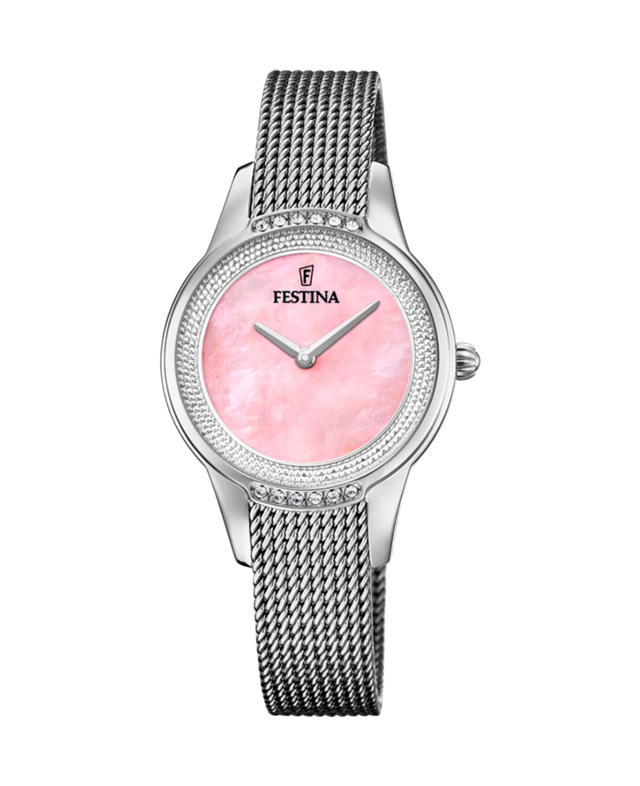 Festina Mademoiselle F20494/5 reloj mujer acero plateado esfera rosa