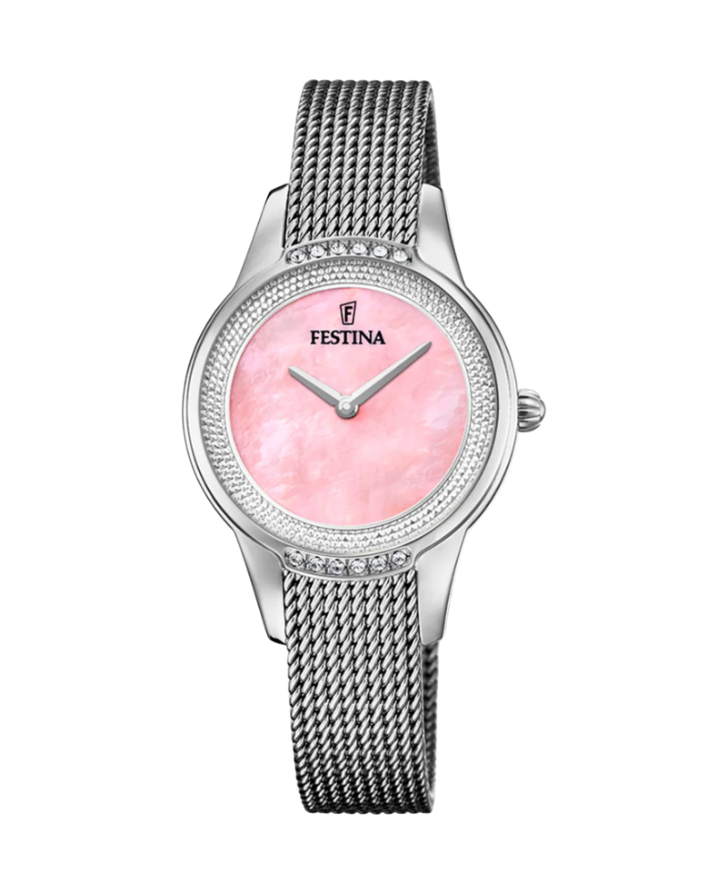 Festina Mademoiselle F20494/5 reloj mujer acero plateado esfera rosa