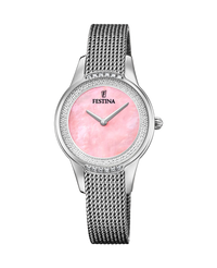 Festina Mademoiselle F20494/5 reloj mujer acero plateado esfera rosa