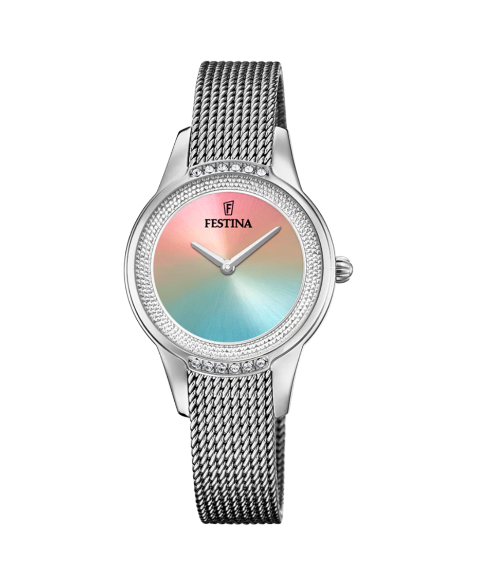 Festina Mademoiselle F20494/9 reloj mujer acero plateado esfera multicolor