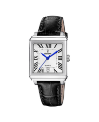 Festina F20682/3 reloj mujer acero esfera plateada correa piel negra