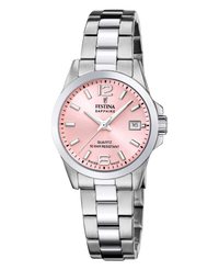 Festina Swiss Made F20049/3 reloj mujer acero esfera rosa cristal zafiro