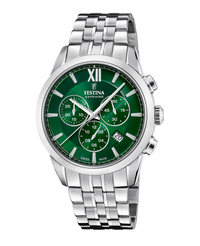 Festina Swiss Made F20040/3 reloj hombre acero cronógrafo esfera verde