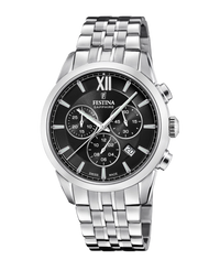 Festina Swiss Made F20040/4 reloj hombre acero cronógrafo esfera negra