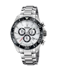 Festina Swiss Made F20042/1 reloj hombre acero cronógrafo esfera blanca