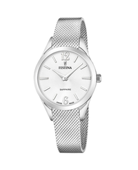 Festina Swiss Made F20076/1 reloj mujer acero plateado cristal zafiro