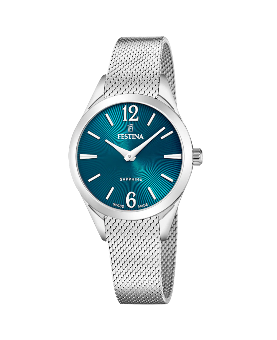 Festina Swiss Made F20076/4 reloj mujer acero esfera verde cristal zafiro