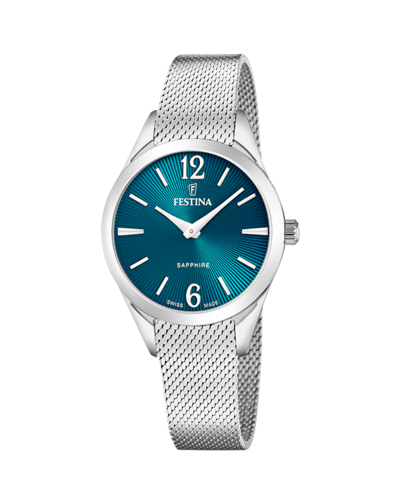 Festina Swiss Made F20076/4 reloj mujer acero esfera verde cristal zafiro