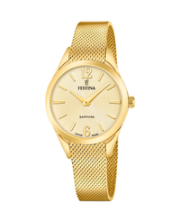 Festina Swiss Made F20077/3 reloj mujer acero dorado esfera beige