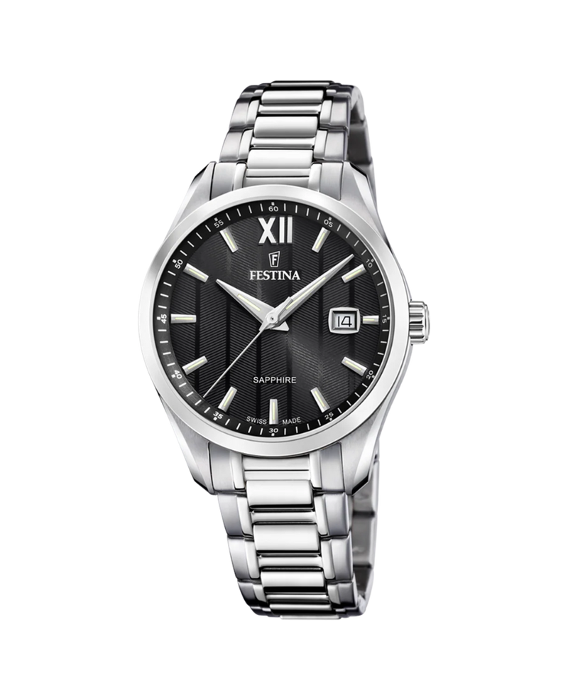 Festina Swiss Made F20026/4 reloj hombre acero negro plateado