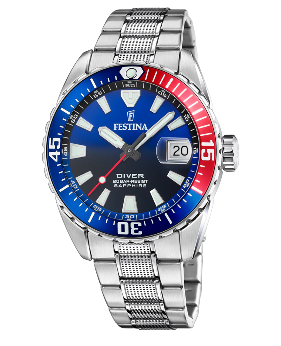 Festina F20669/4 reloj hombre acero inoxidable esfera azul cristal zafiro deportivo