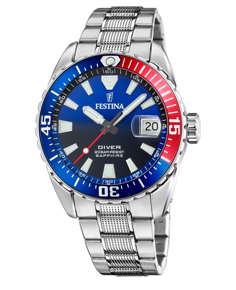 Festina F20669/4 reloj hombre acero inoxidable esfera azul cristal zafiro deportivo