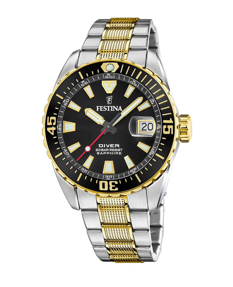 Festina F20706/3 reloj hombre acero inoxidable esfera negra deportivo