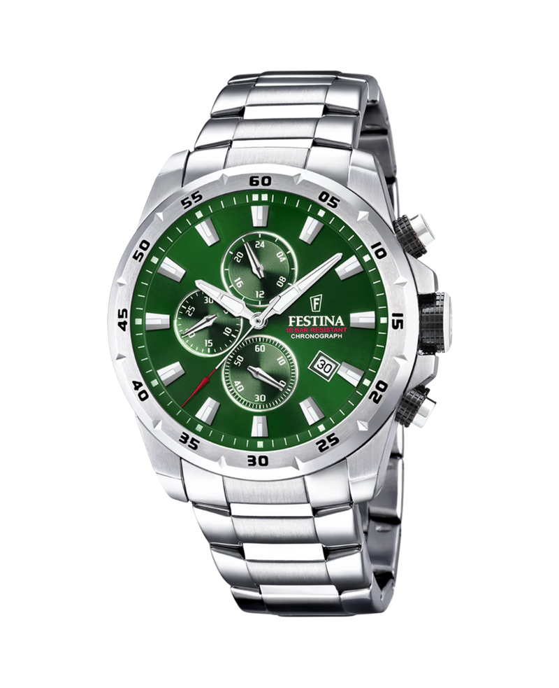 Festina F20463/3 reloj hombre cronógrafo acero verde esfera deportiva