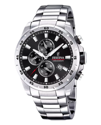 Festina F20463/4 reloj hombre cronógrafo acero inoxidable negro plateado deportivo 45mm