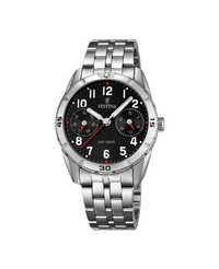 Festina Junior F16908/3 reloj niño acero plateado esfera negra multifunción