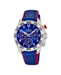 Festina Junior F20458/2 reloj niño acero azul cronógrafo correa piel