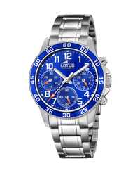 Lotus Classic 18580/6 reloj infantil acero inoxidable cronógrafo azul plateado