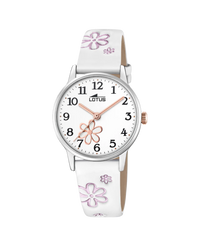 Lotus Classic 18863/1 reloj niña acero blanco con correa de piel