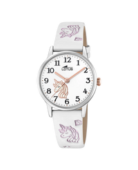 Lotus Classic 18865/1 reloj niña acero blanco con correa de piel