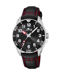 Lotus Classic 18861/2 reloj niño acero negro con correa de piel