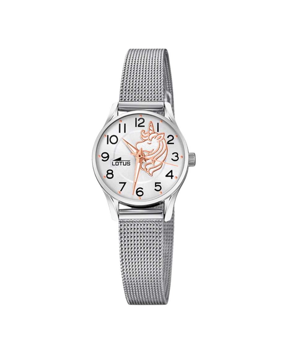 Lotus Classic 18571/E reloj niña acero inoxidable plateado con pulsera milanesa