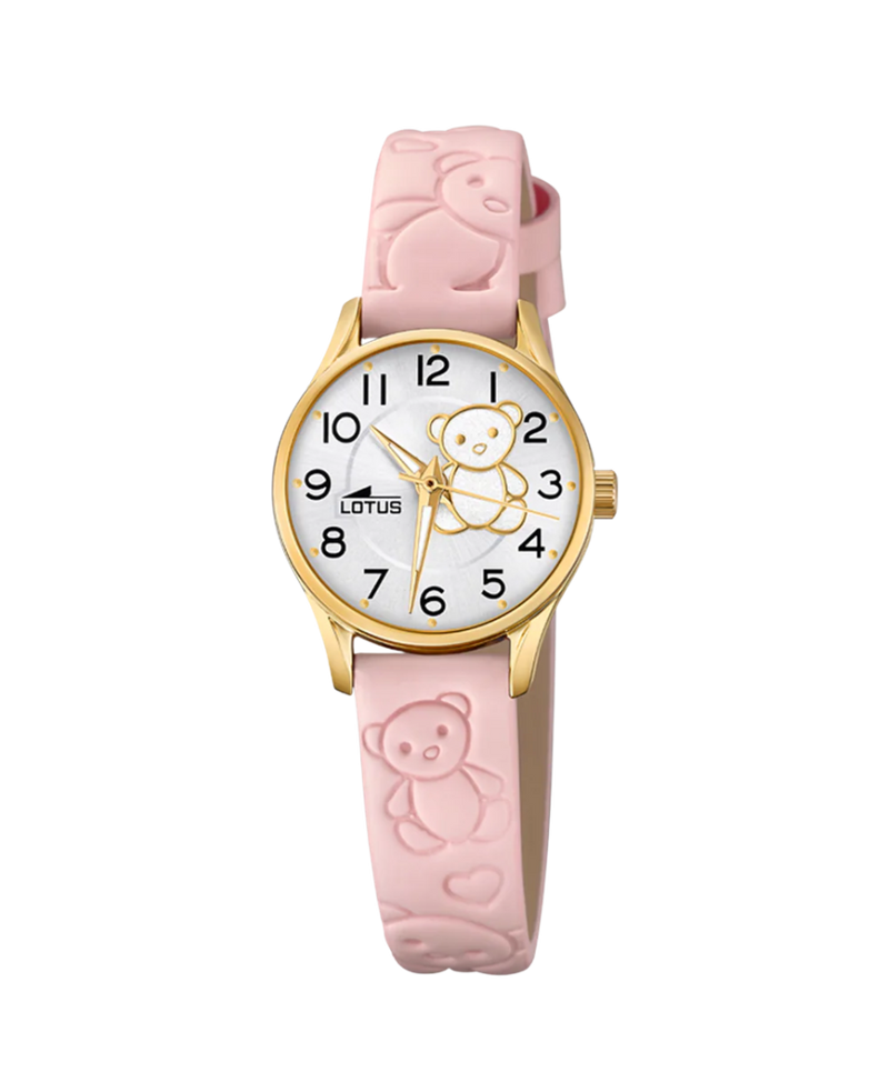 Lotus Classic 18574/G reloj niña acero inoxidable correa piel rosa esfera plateada