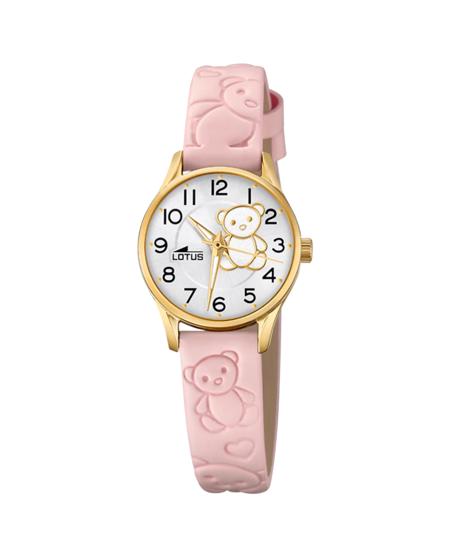 Lotus Classic 18574/G reloj niña acero inoxidable correa piel rosa esfera plateada
