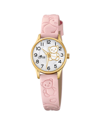 Lotus Classic 18574/G reloj niña acero inoxidable correa piel rosa esfera plateada