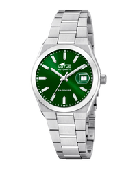 Lotus Classic 18996/3 reloj hombre automático acero esfera verde cristal zafiro