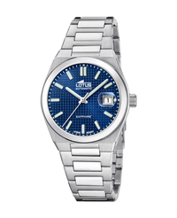 Lotus Classic 18999/2 reloj hombre automático acero esfera azul cristal zafiro