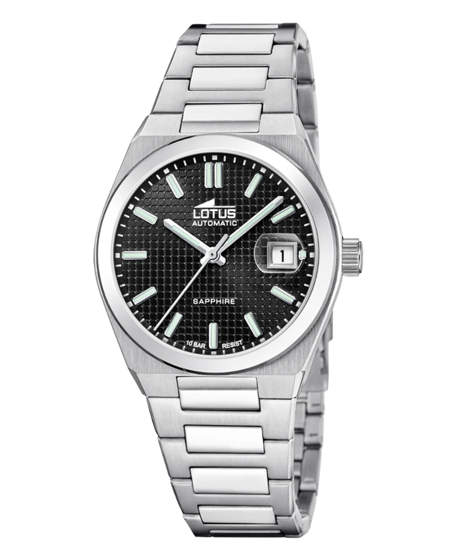 Lotus Classic Automático 18999/4 reloj hombre acero negro esfera