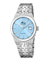 Lotus Classic 19000/2 reloj hombre acero automático esfera azul cristal zafiro