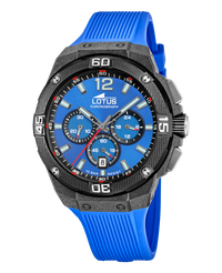 Lotus Chrono 18975/1 reloj hombre fibra carbono azul cronógrafo deportivo correa caucho