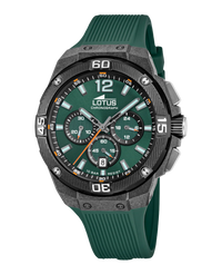 Lotus Chrono 18975/2 reloj hombre fibra carbono cronógrafo verde caucho