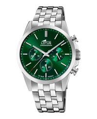 Lotus Chrono 18989/3 reloj hombre acero cronógrafo esfera verde