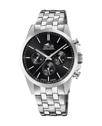 Lotus Chrono 18989/4 reloj hombre acero cronógrafo esfera negra