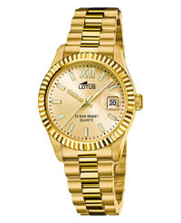 Lotus Freedom 18932/2 reloj mujer acero inoxidable esfera beige pulsera dorada