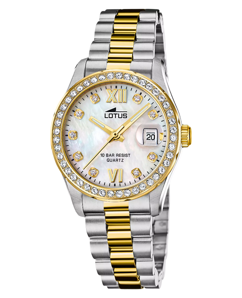 Lotus Freedom 18978/1 reloj mujer acero inoxidable esfera beige pulsera multicolor