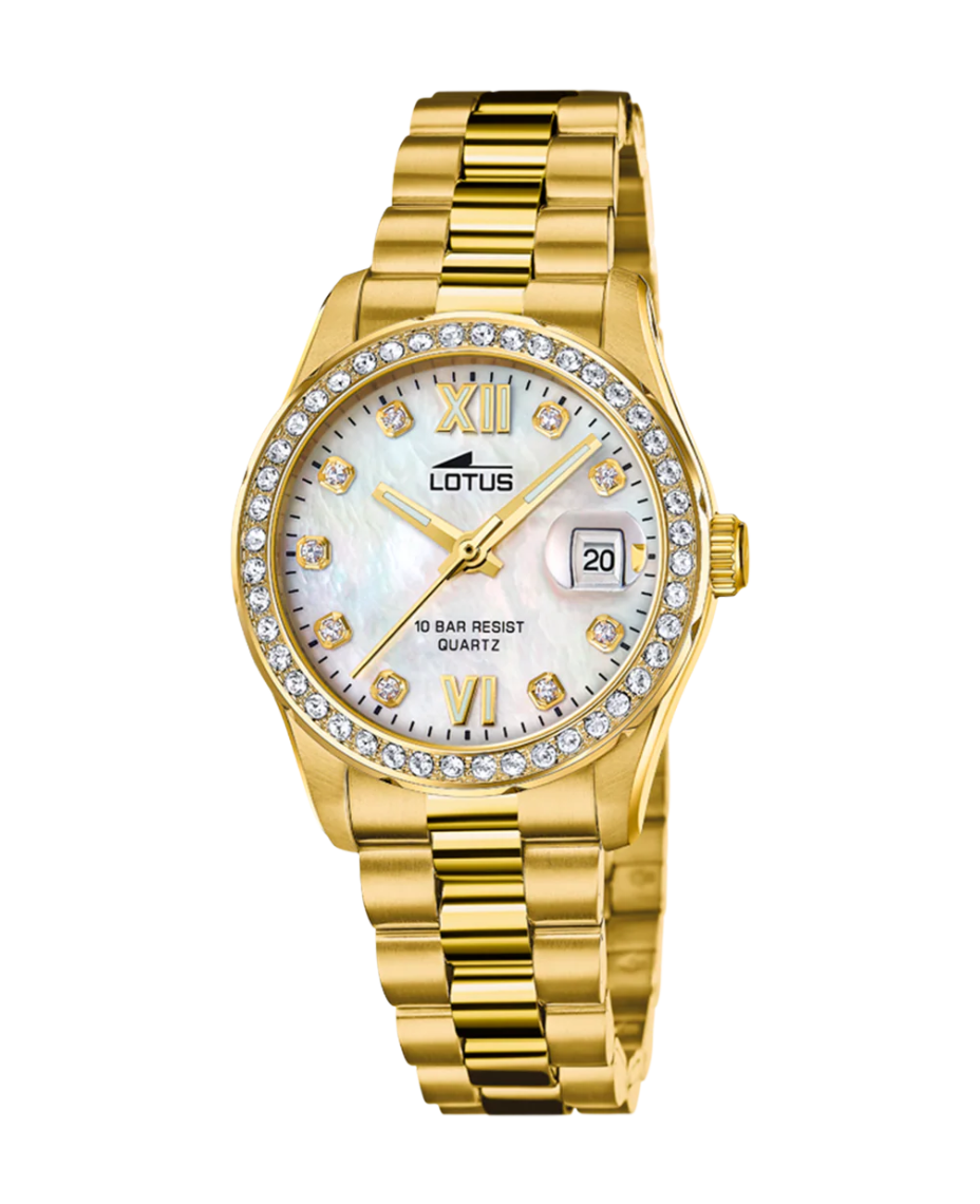 Lotus Freedom 18979/1 reloj mujer acero inoxidable esfera beige armys dorada