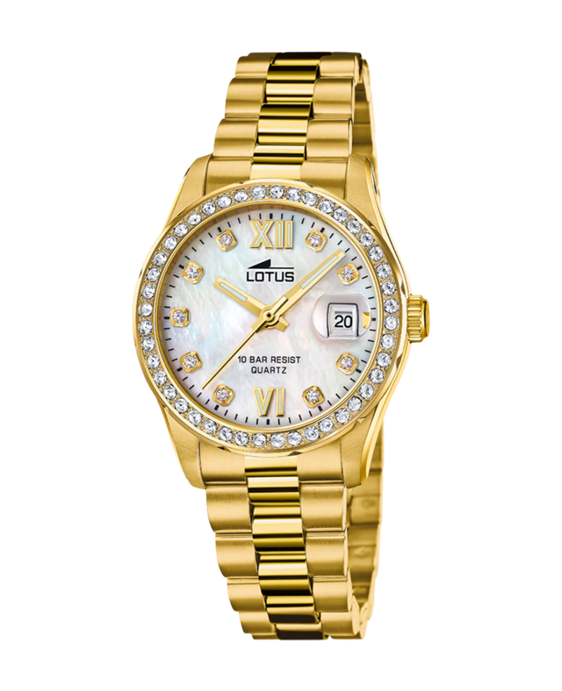 Lotus Freedom 18979/1 reloj mujer acero inoxidable esfera beige armys dorada