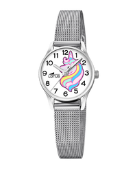 Lotus Classic 18571/H reloj niña acero inoxidable esfera multicolor pulsera plateada